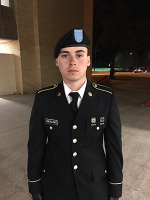 Stephen Sheveland at graduation from Army basic training at Fort Sill, OK